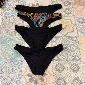 Black and Multicolor l*space Bikini Bottoms